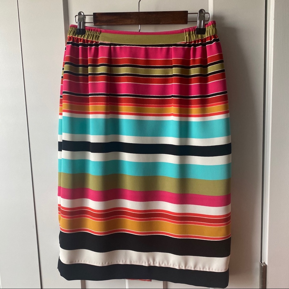 J.Crew Women’s Colorful Stripe Pencil Skirt Size 6 RARE Sample Piece